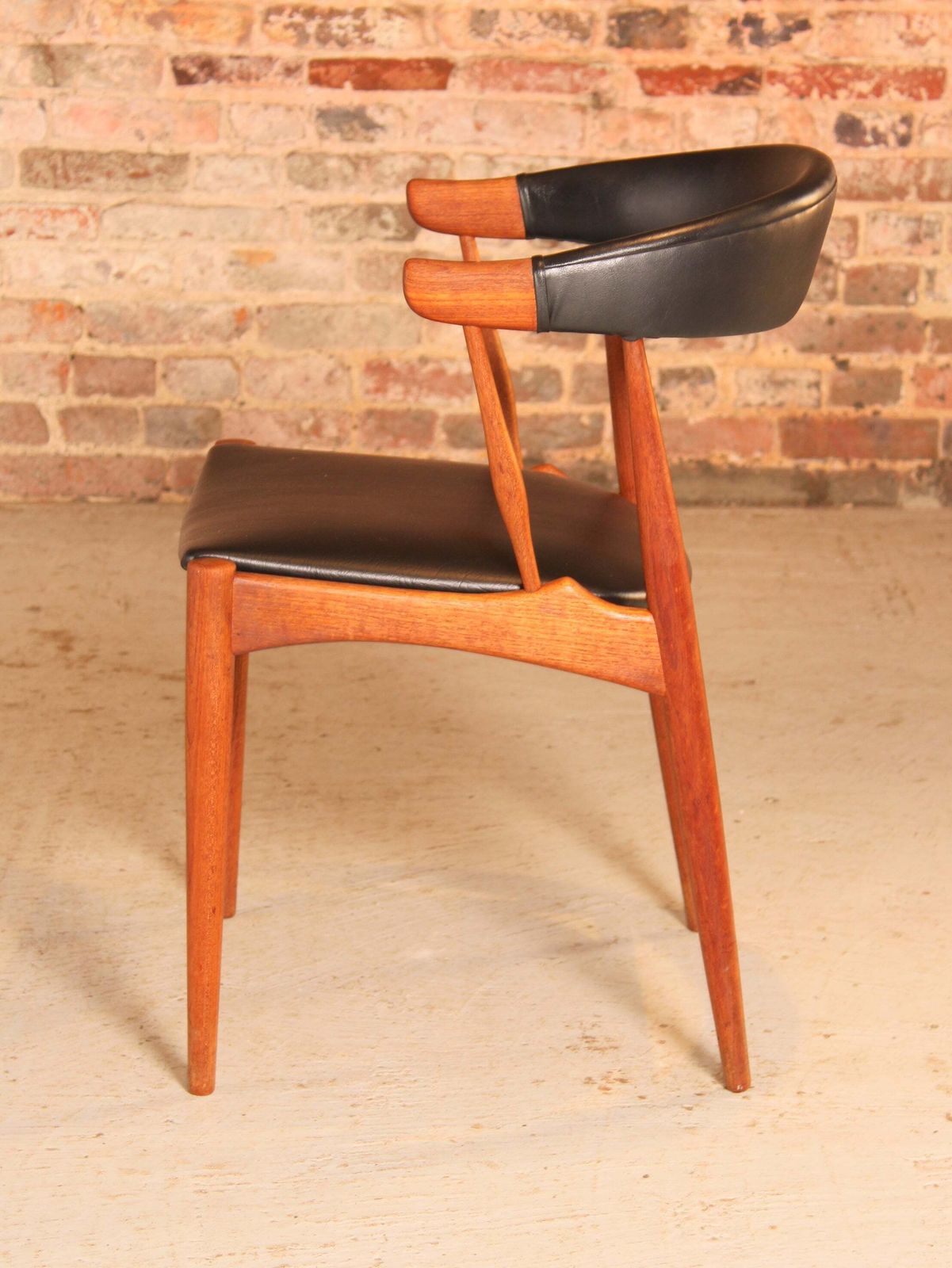 Furniture Set Of 4 Danish Mid Century Model Ba113 Teak Dining Chairs/Armchairs Designed By Johannes Andersen For Brdr Andersen, Circa 1960s photo