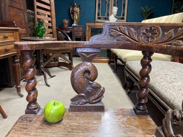 A Fine Pair Of Victorian Carved Oak Chairs photo 475.0