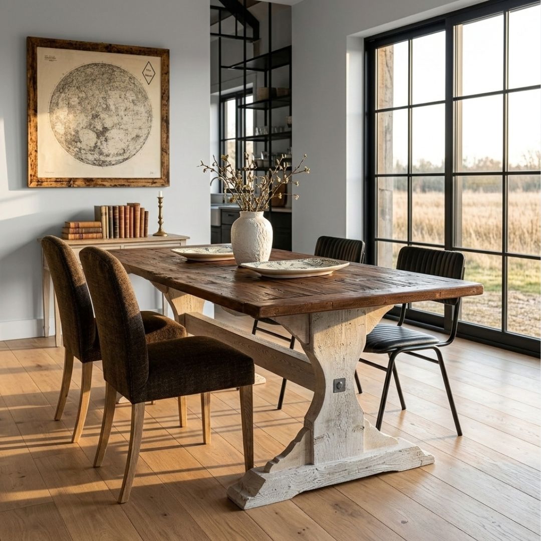 Furniture Antique Top Heritage Dining Table photo