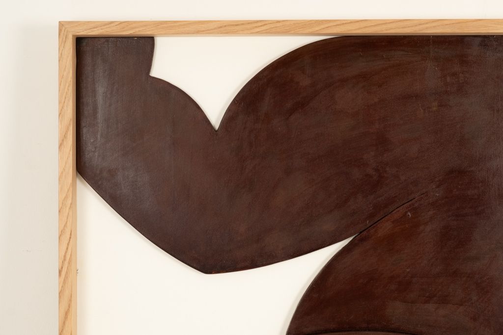 Bas Relief Panel “Les Jumeaux” (The Twins) In Weathered Wood. Contemporary. photo buy