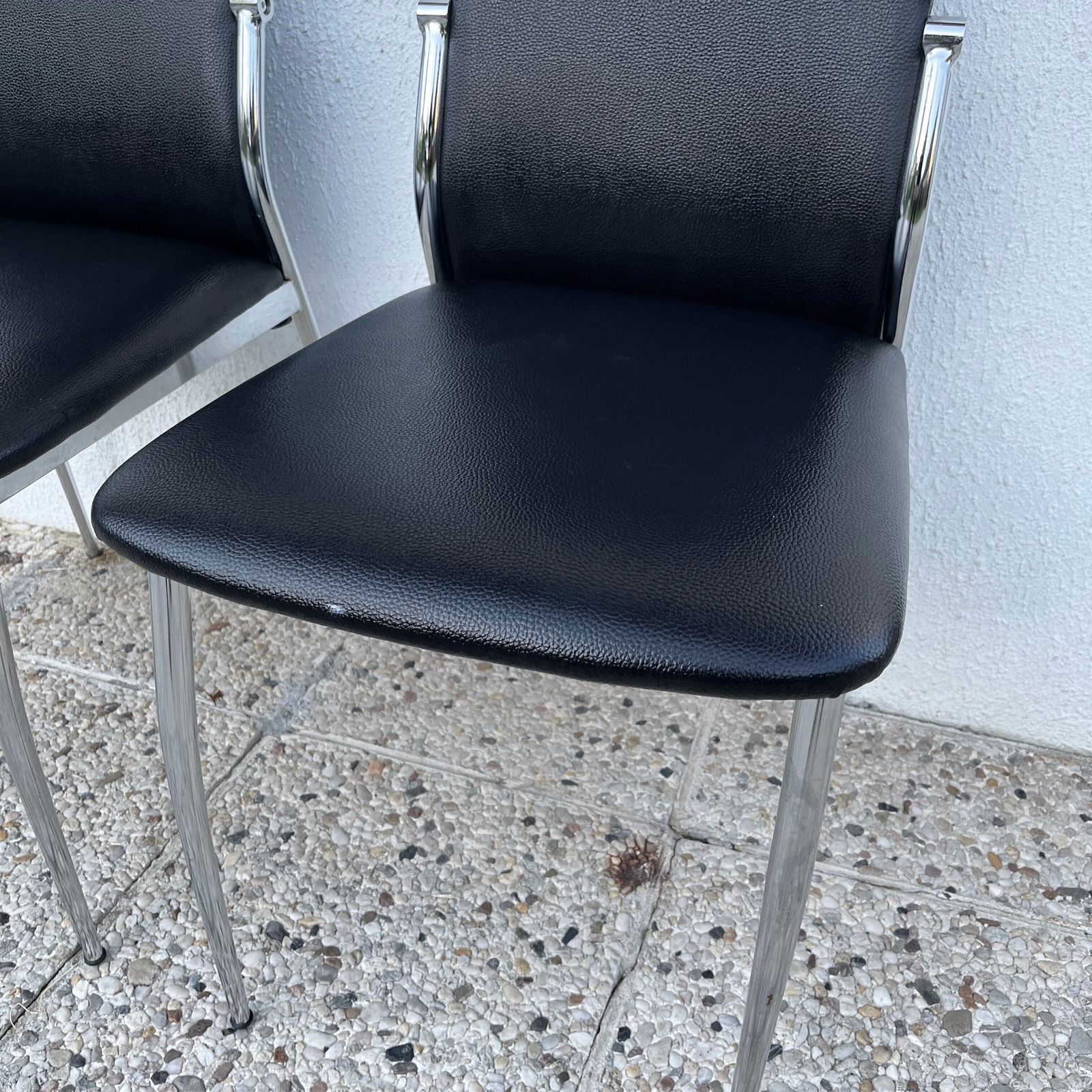 Design Stoel In Zwart Skai photo for sale