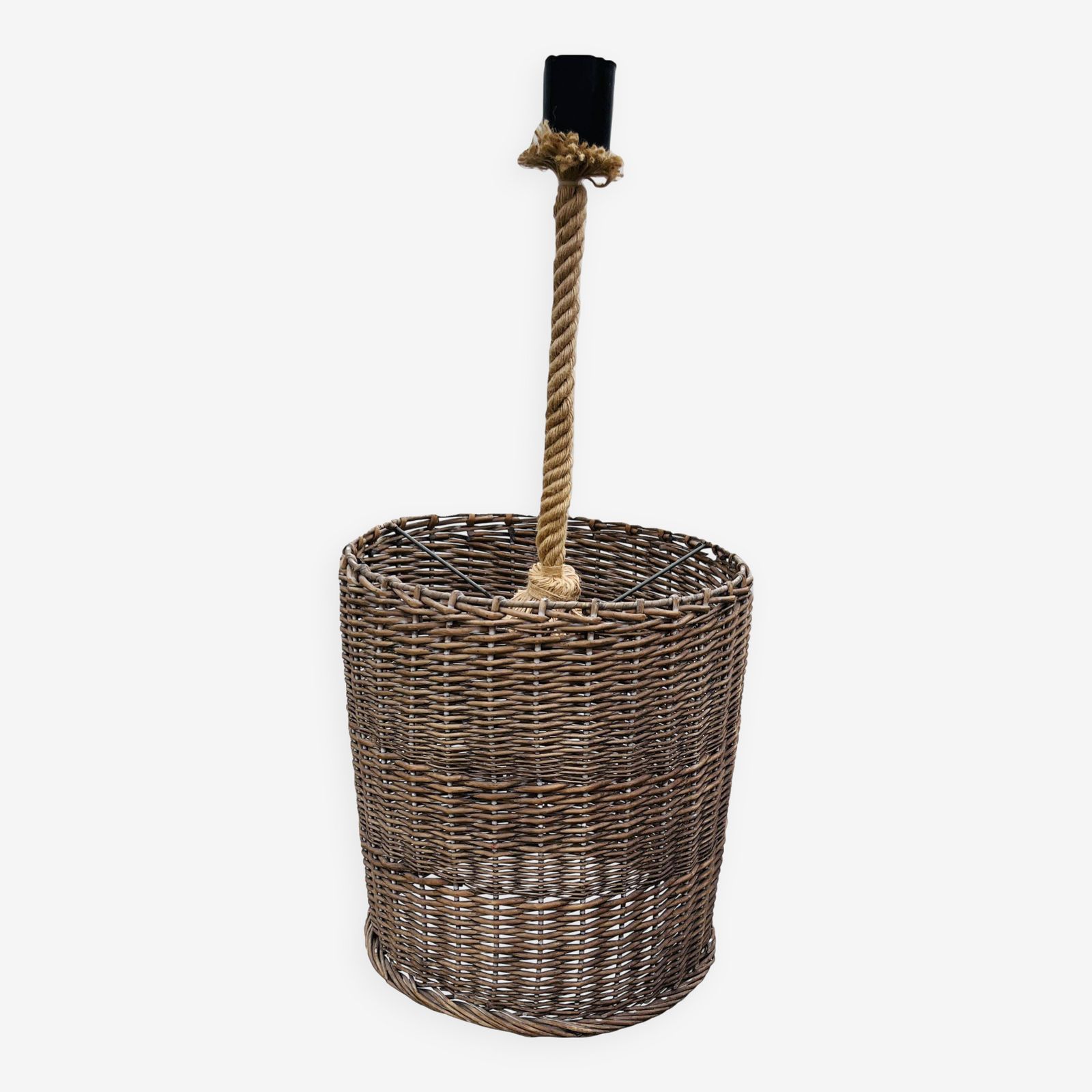 Wicker Hanging Planter, Modernist