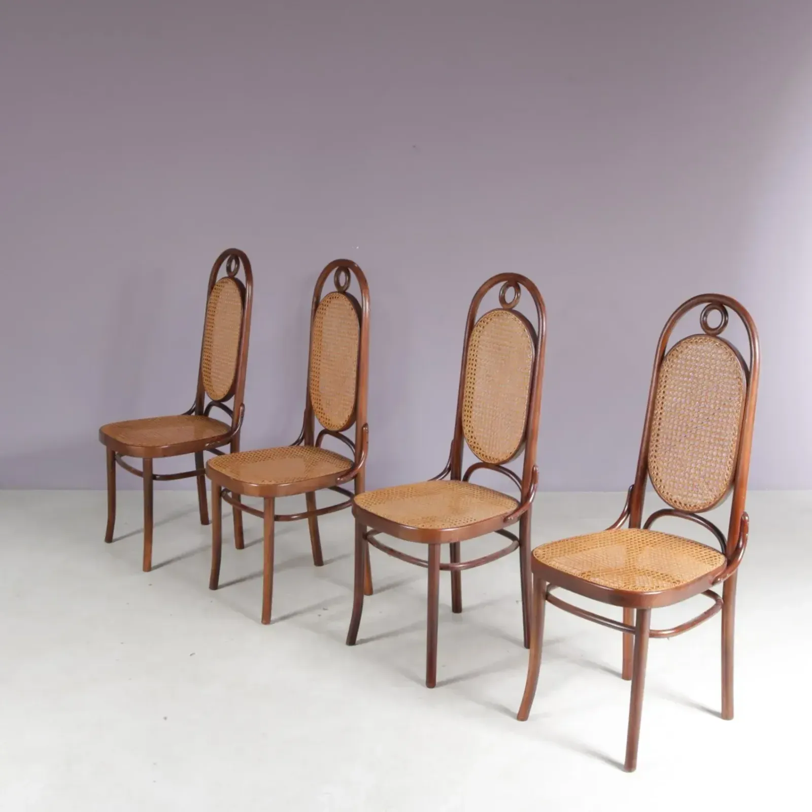 1950s Set Of 4 “Long John” Chairs By Fmg, Poland photo Furniture