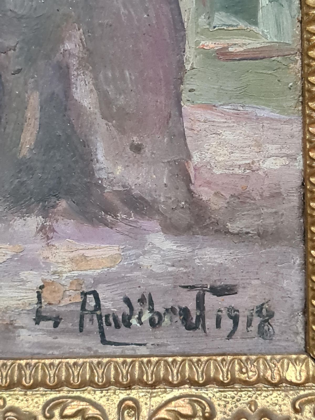 Louis Audibert A Pair Of French Impressionist, Oil On Board, Street Views Of Nice Southern France, 1918 photo vinterior