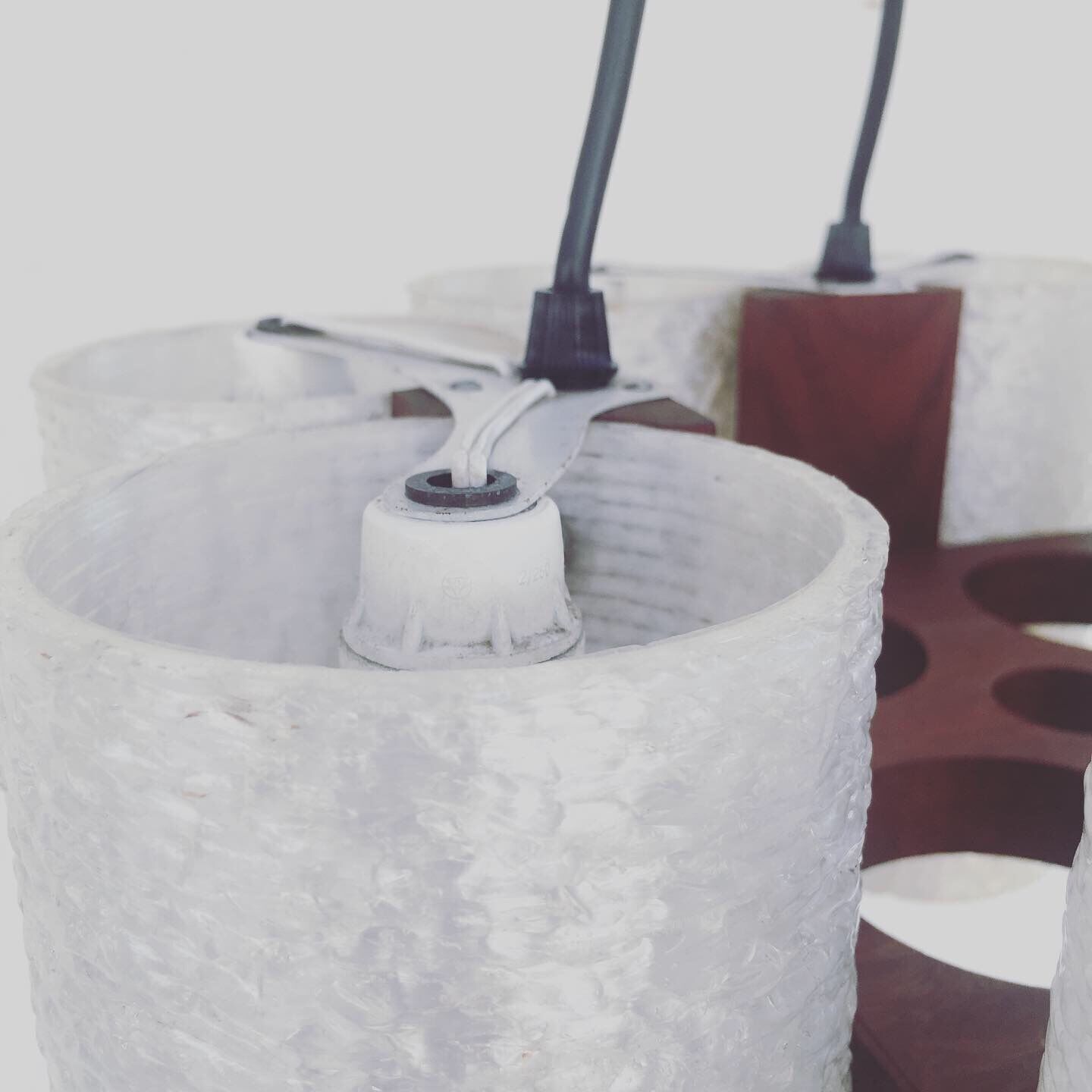 Teakhouten Kroonluchter photo for sale