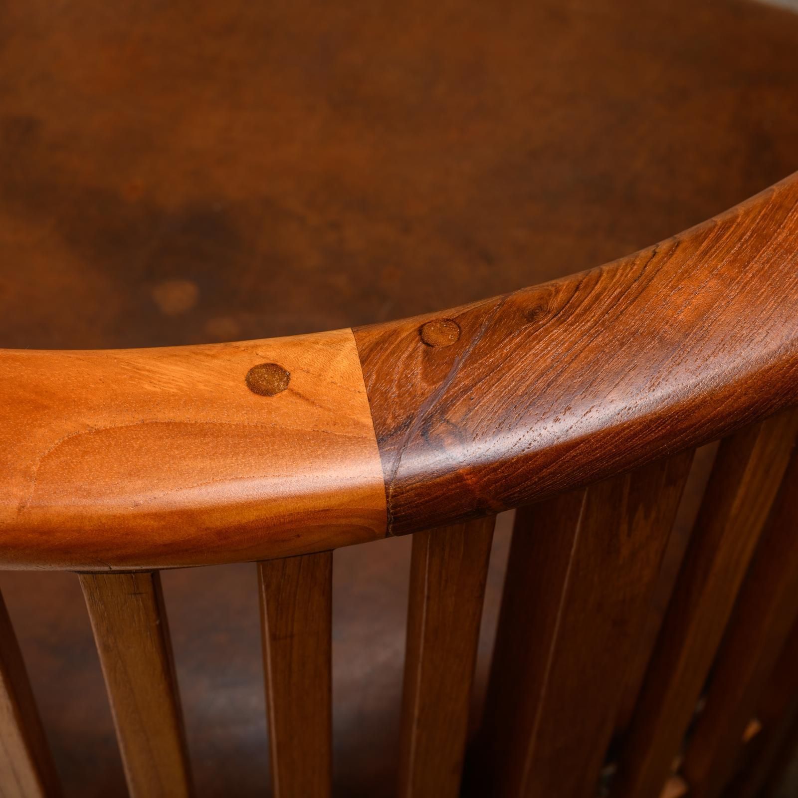 photo for sale Josef Hoffmann, Viennese Secessionist School (In The Manner Of) Pair Of Over Sized Barrel Chairs