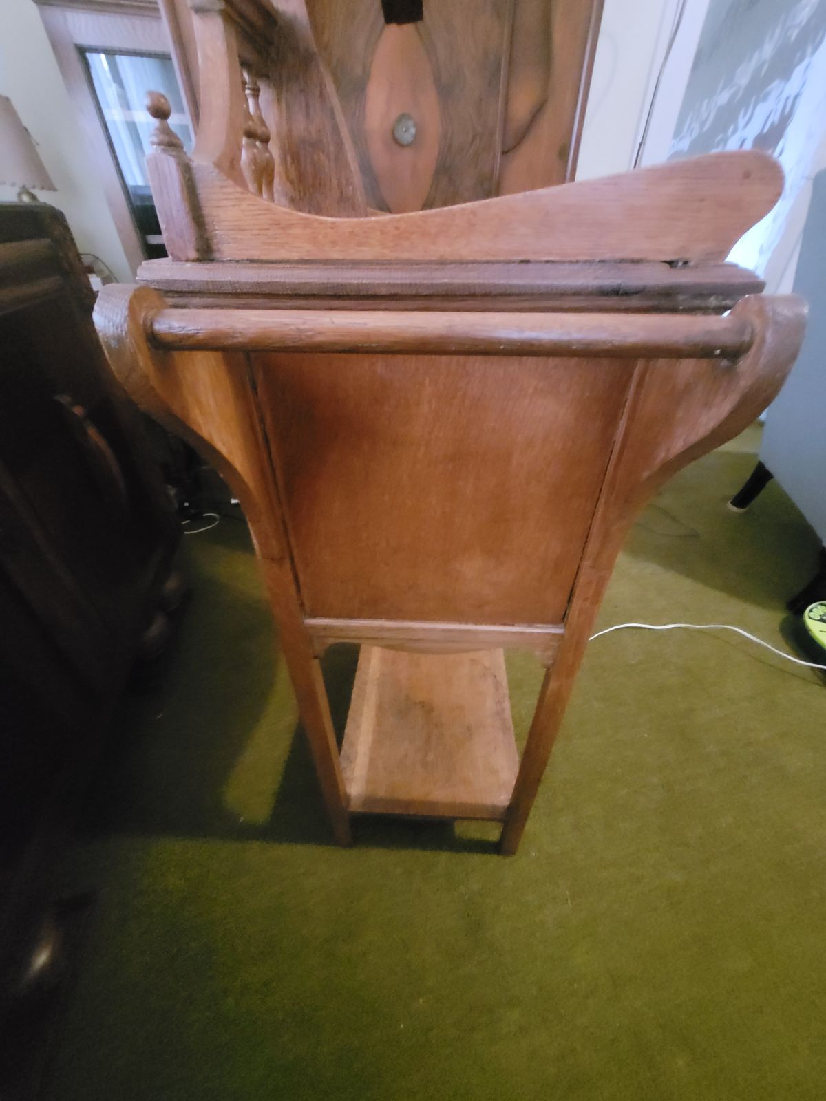 photo vintage Late 19th Century To Early 20th Century Oak Dressing Stand   Shaving Stand