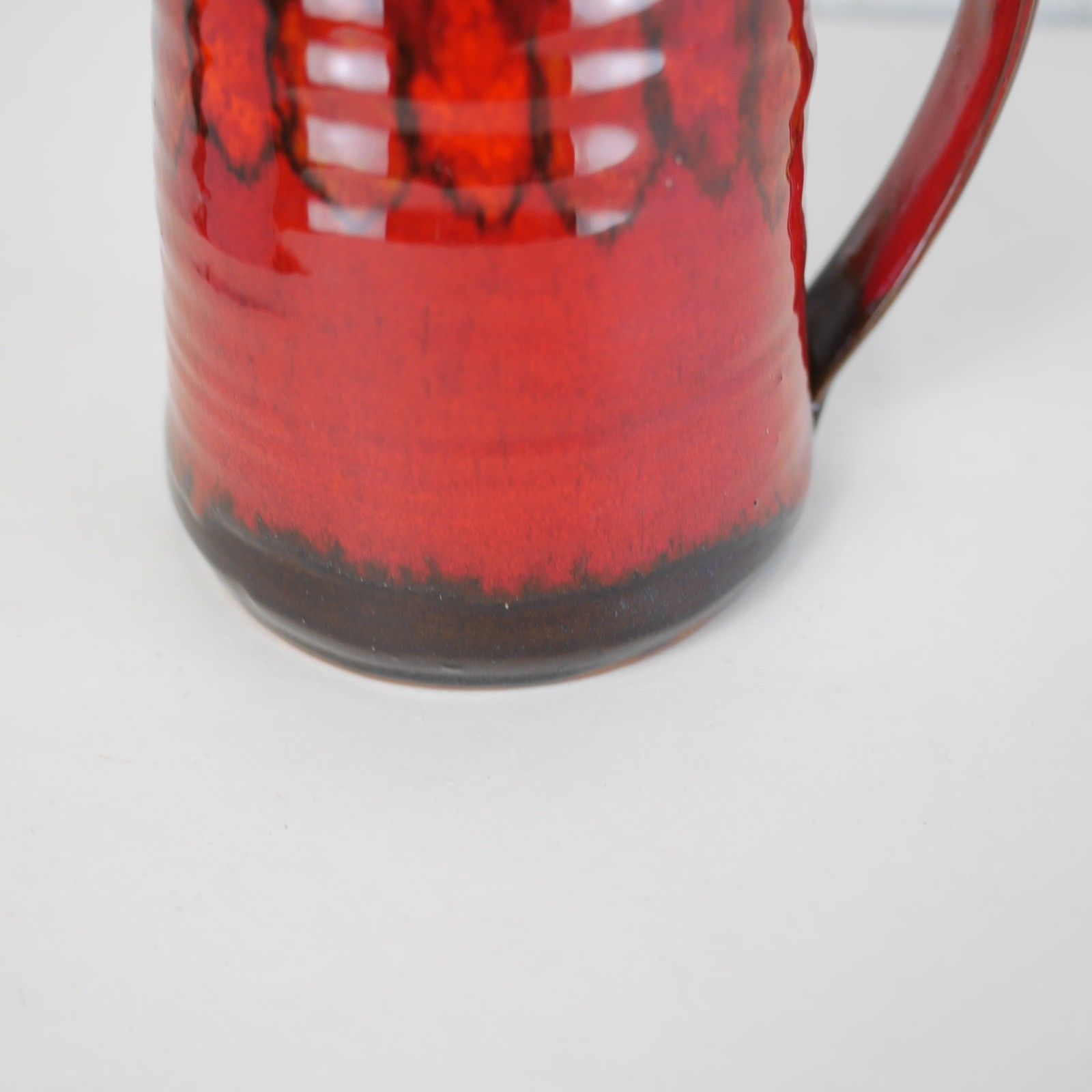 photo for sale Vintage Mid Century Red Studio Pottery Vase Jug Cornwall #103130