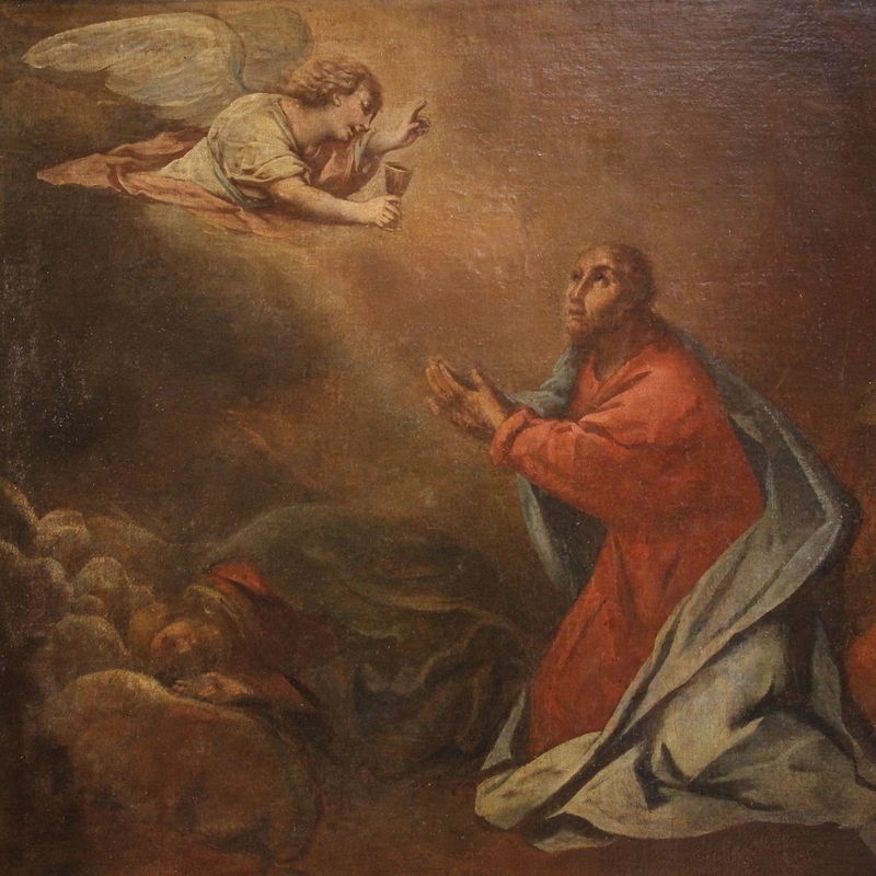 Antique Italian Painting Christ In The Garden Of Olives From The 17th Century photo 3650.0