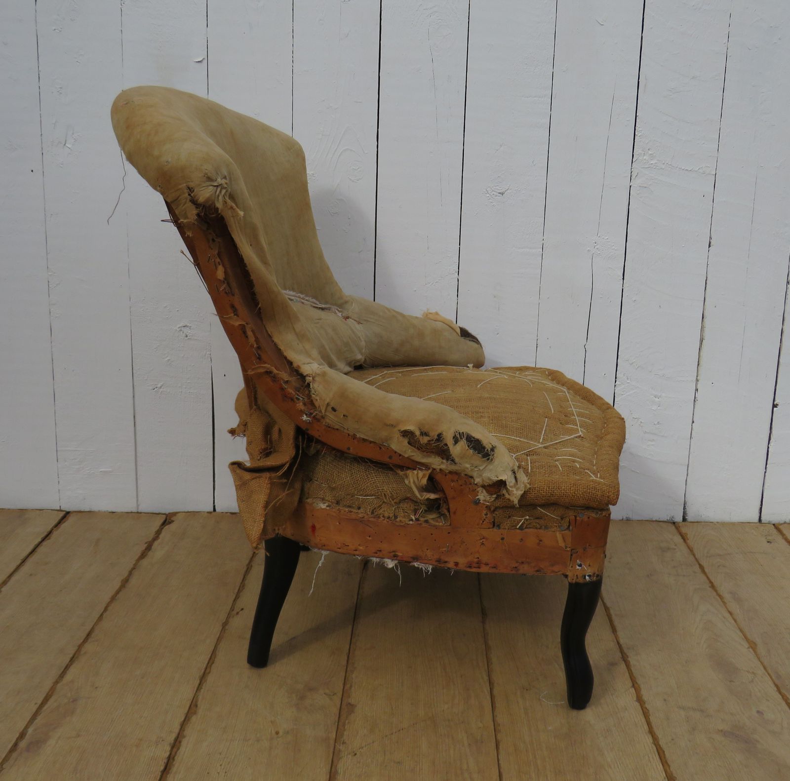 Antique French Napoleon III Slipper Tub Chair photo 295.0