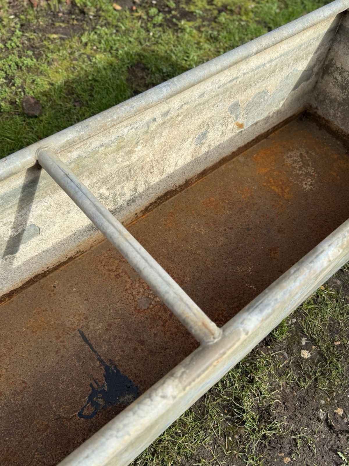 Reclaimed Galvanised Trough Large Planter /  Raised Flower Bed Plant Tree Pot W1 photo Garden Decor