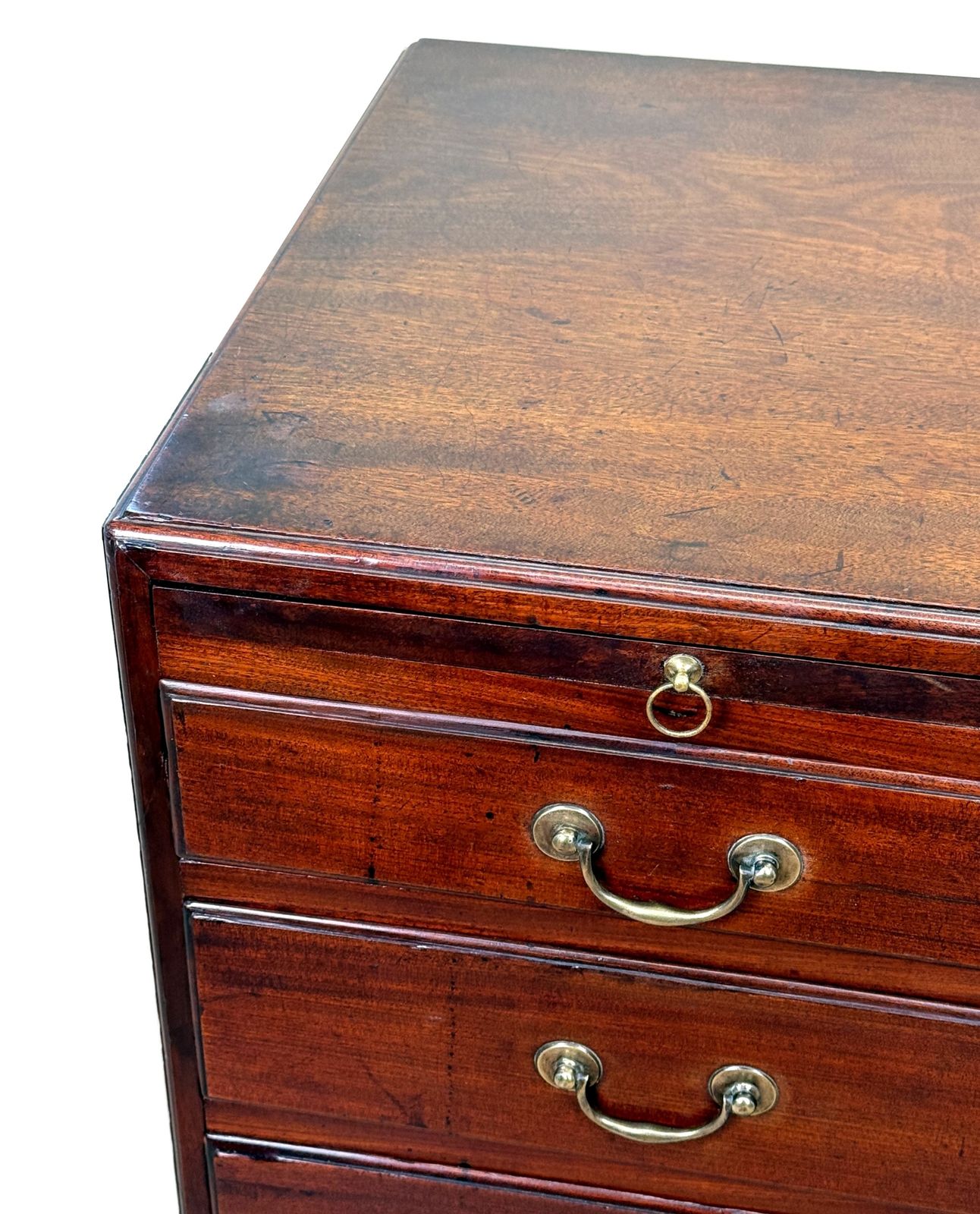 18th Century Georgian Mahogany Chest With A Slide (England, Circa 1750) photo vinterior