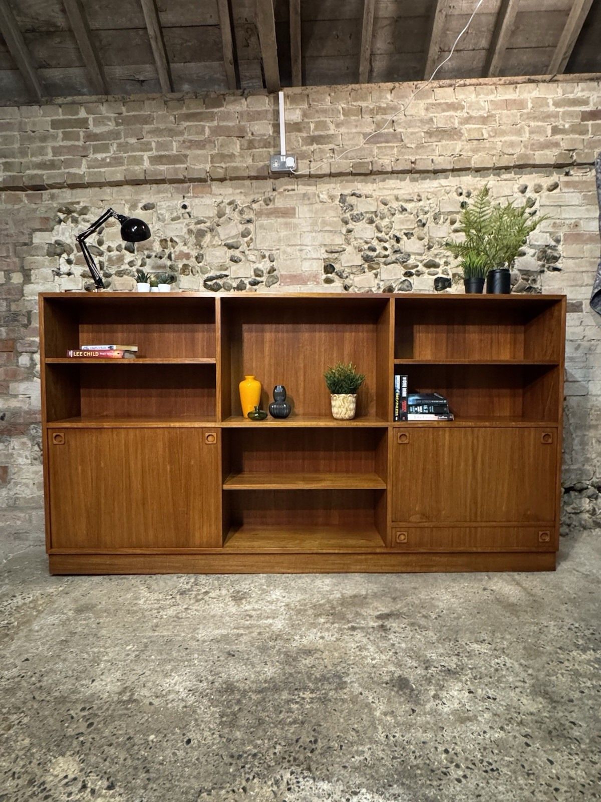 🚛 (V. Large) Danish Teak Shelves/Shelving/Bookcase Vintage/Mid Century photo furniture