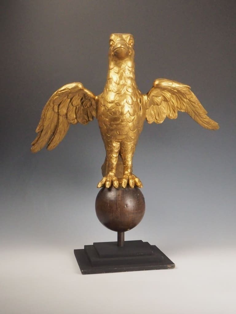 Antique Gilt Carved Eagle Lectern – Ornate Gothic Church Stand C.19th Century photo for sale