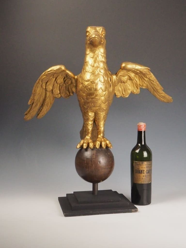 Antique Gilt Carved Eagle Lectern – Ornate Gothic Church Stand C.19th Century photo Art