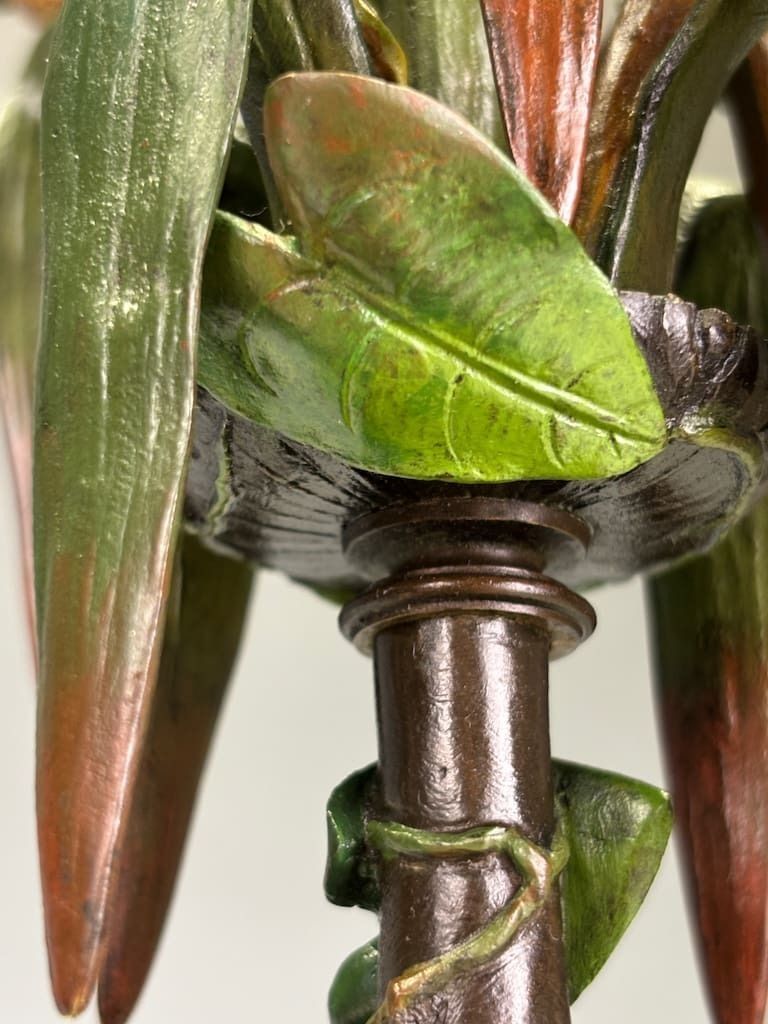 photo buy Antique Pair Of James Pradier Cold Painted Bronze Candelabras – 19th Century French Sculptor