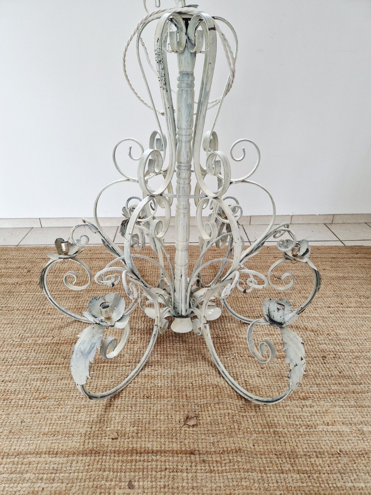 photo furniture Pair Of Large Antique French Chandelier Lights 1.5m