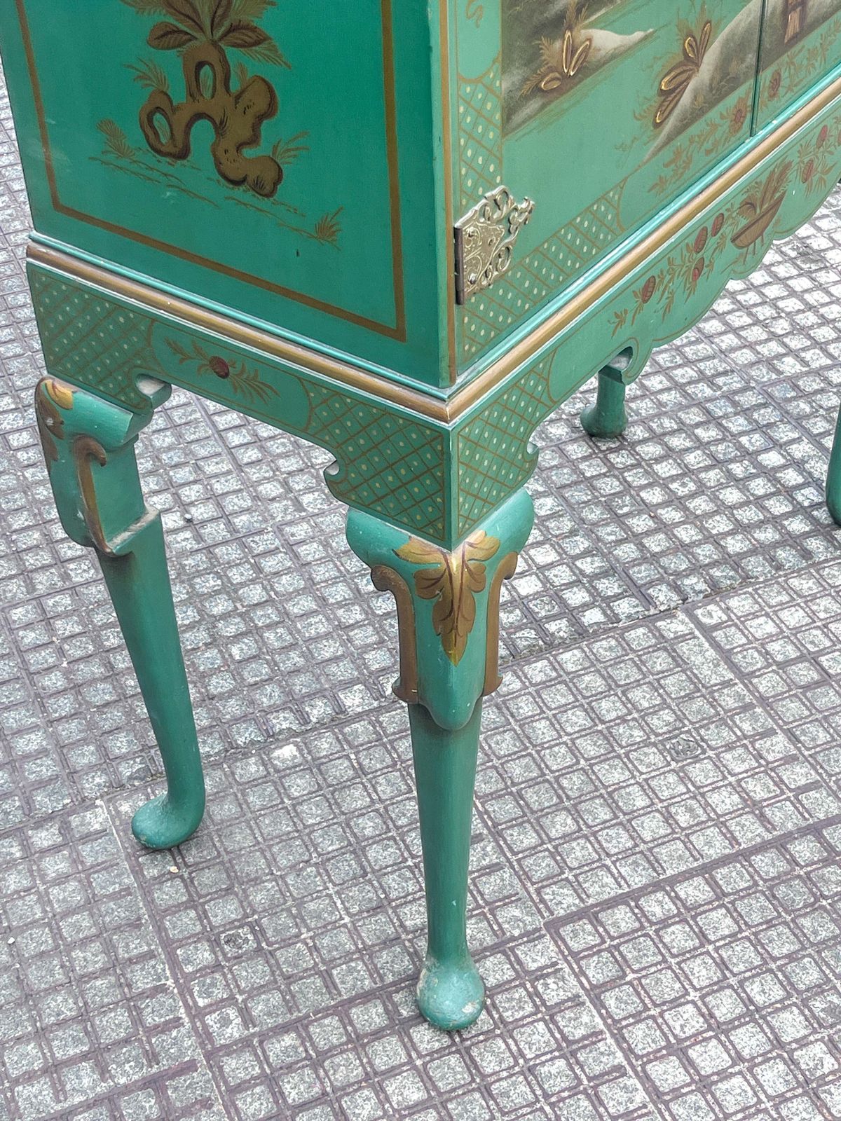 1200.0 Chinoiserie/Japanned Cabinet Retailed By Kean & Scott Ltd, Birmingham, English, Circa 1930s–1950s. photo