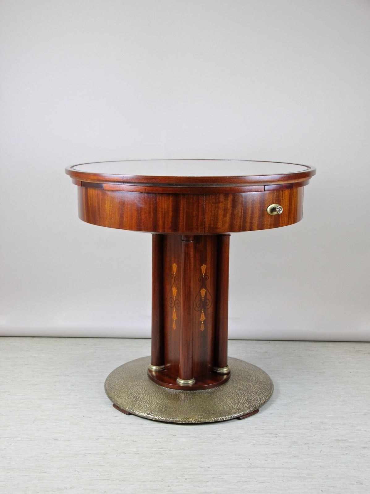 20th Century Art Nouveau Gaming Table, Brass Base, At Circa 1910 photo vinterior