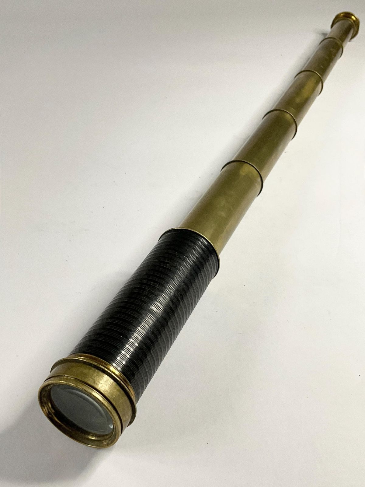 Antique Victorian 6 Draw Pocket Telescope – Small Brass Spyglass – C. 1860