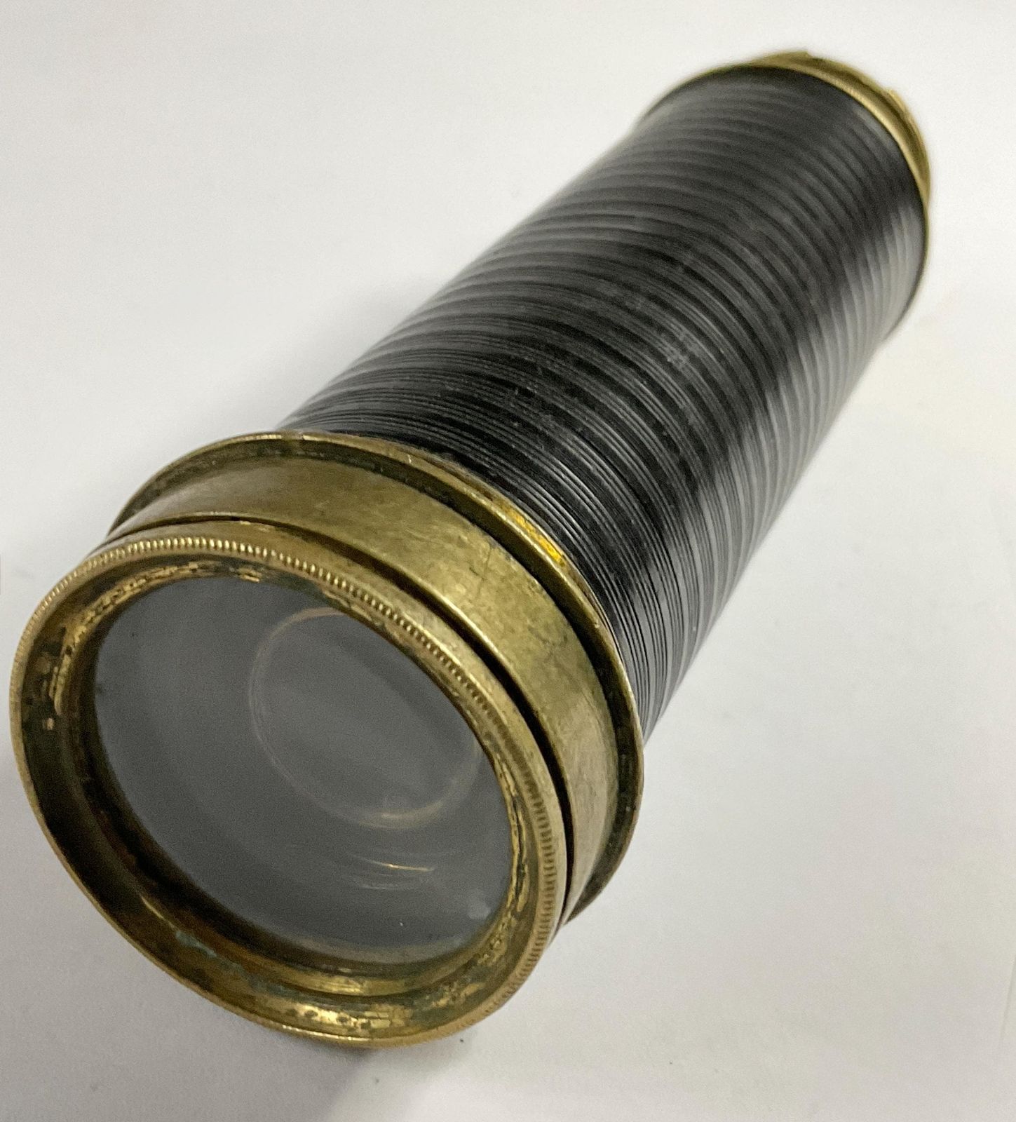 Antique Victorian 6 Draw Pocket Telescope – Small Brass Spyglass – C. 1860 photo furniture