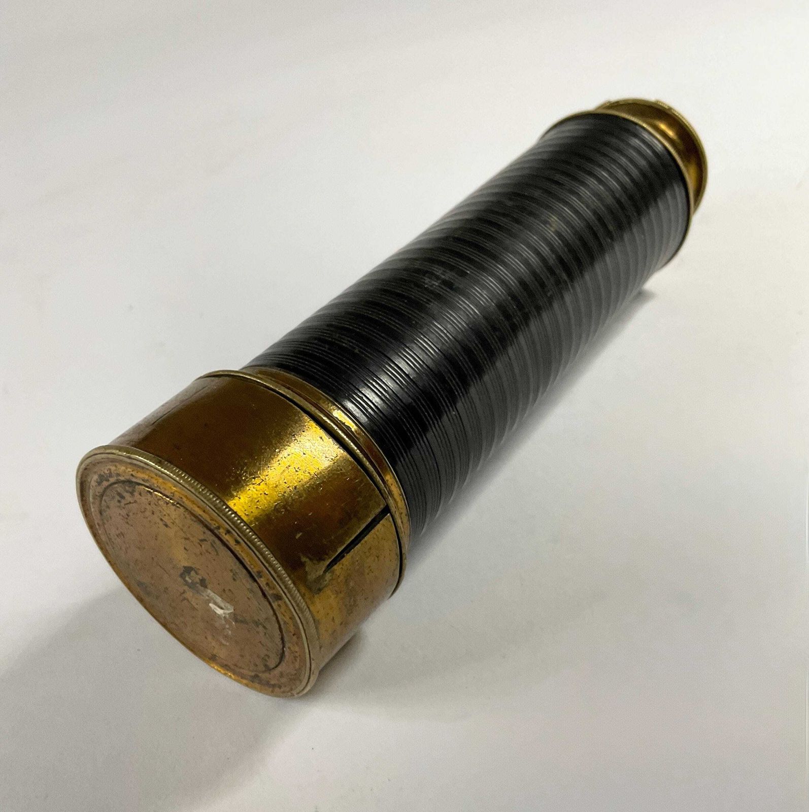 Antique Victorian 6 Draw Pocket Telescope – Small Brass Spyglass – C. 1860 photo for sale