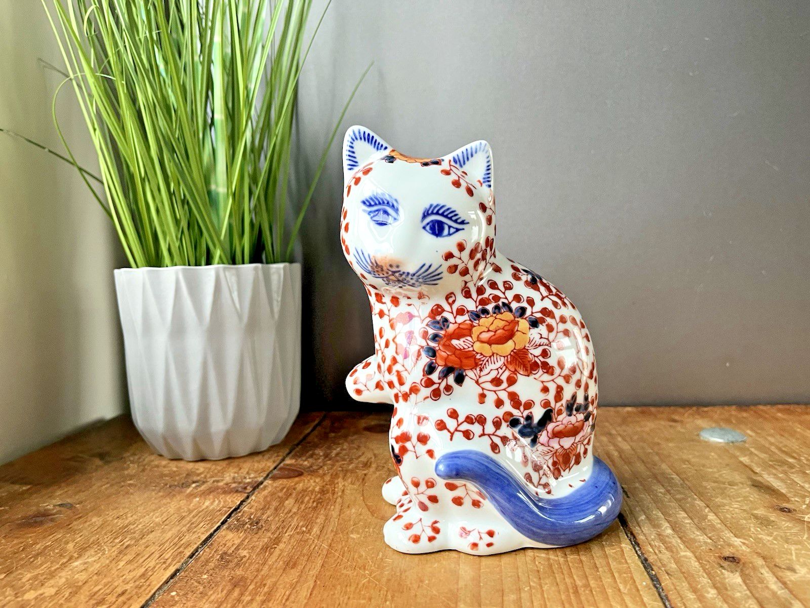 Graduated Set Of 3 1950's Japanese Imari Zhenya Zangwan Mantel Cat Ornaments photo buy