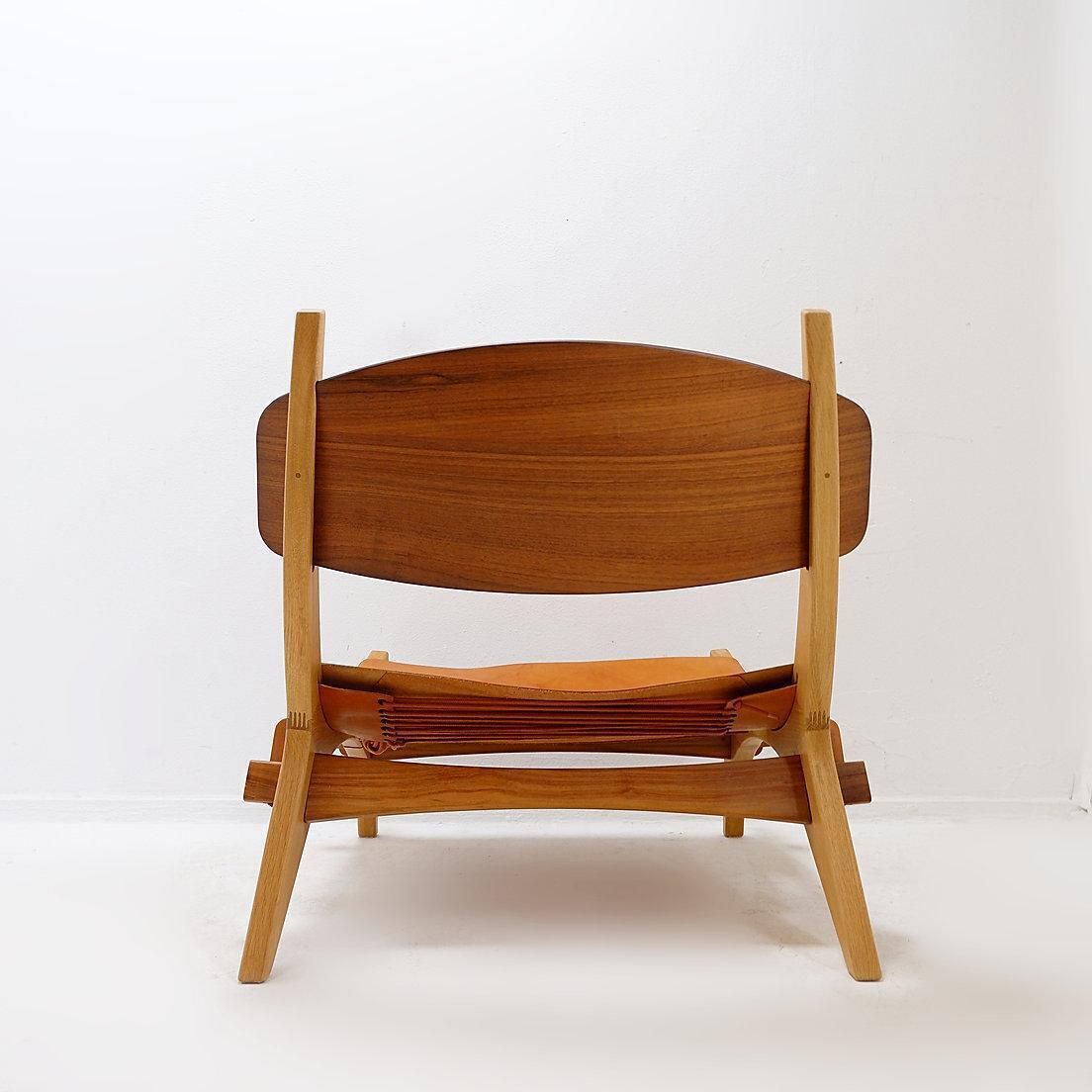 Vintage Scandinavian Style Lounge Chair In Wood And Leather photo Furniture