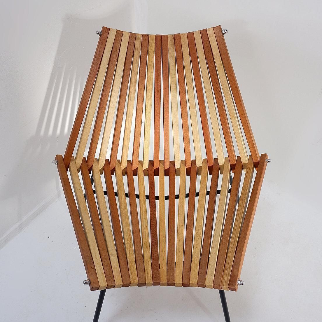 “Slats” Side Chair Chair In The Style Of Mod. 218 By Dirk Van Sliedregt For Rohé photo vintage