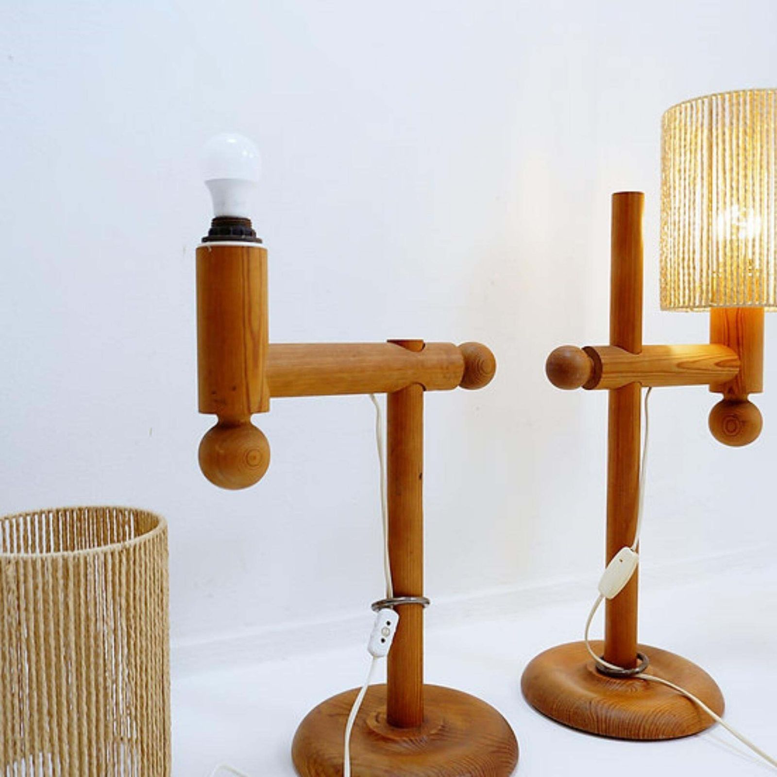 Pair Of Large Table Lamps By Uno & östen Kristiansson For Luxus, 1960/70 photo buy