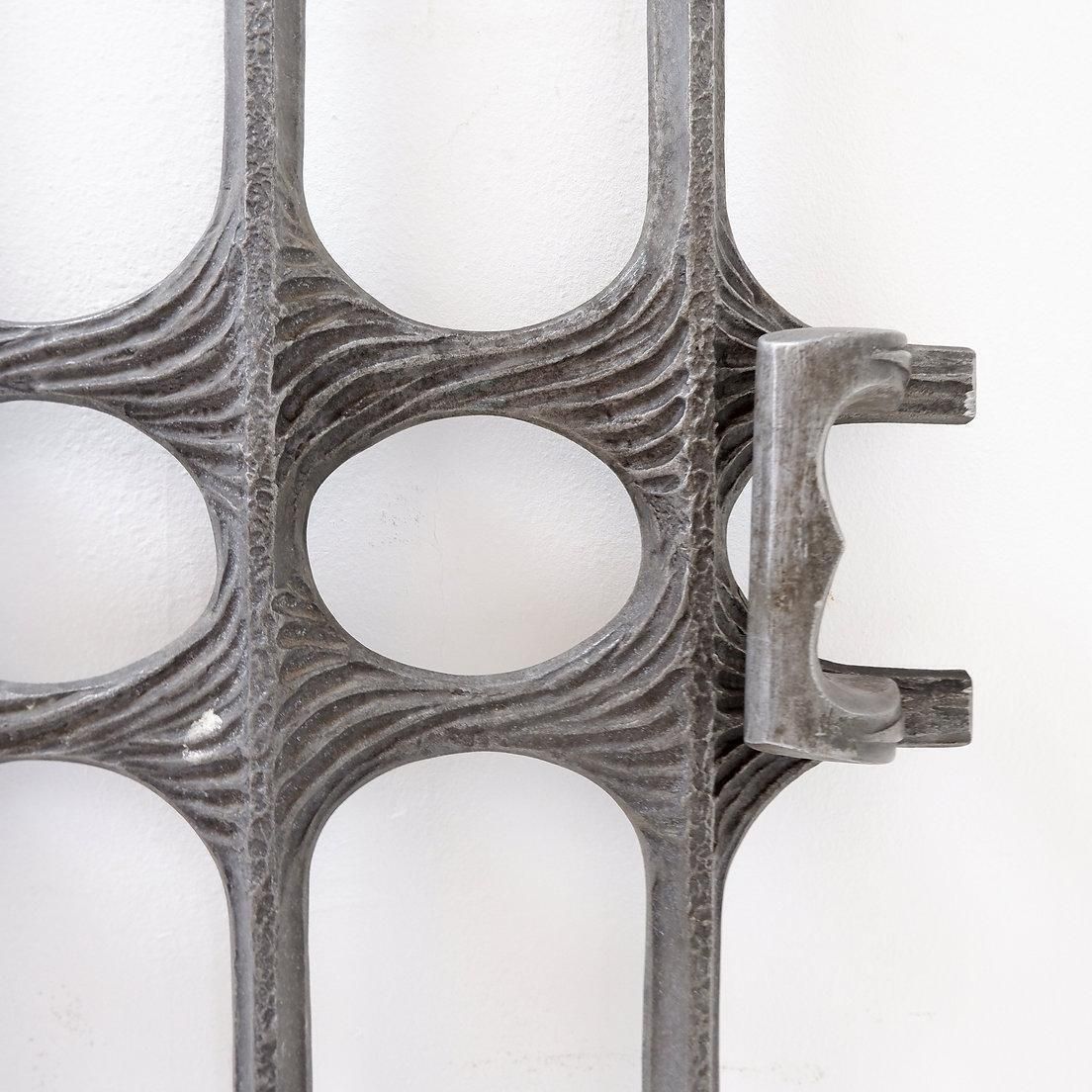 1822.0 Brutalist Cast Aluminum Door Panel In The Style Of Paul Evans, 1960s photo