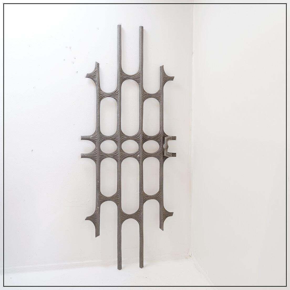 photo vintage Brutalist Cast Aluminum Door Panel In The Style Of Paul Evans, 1960s