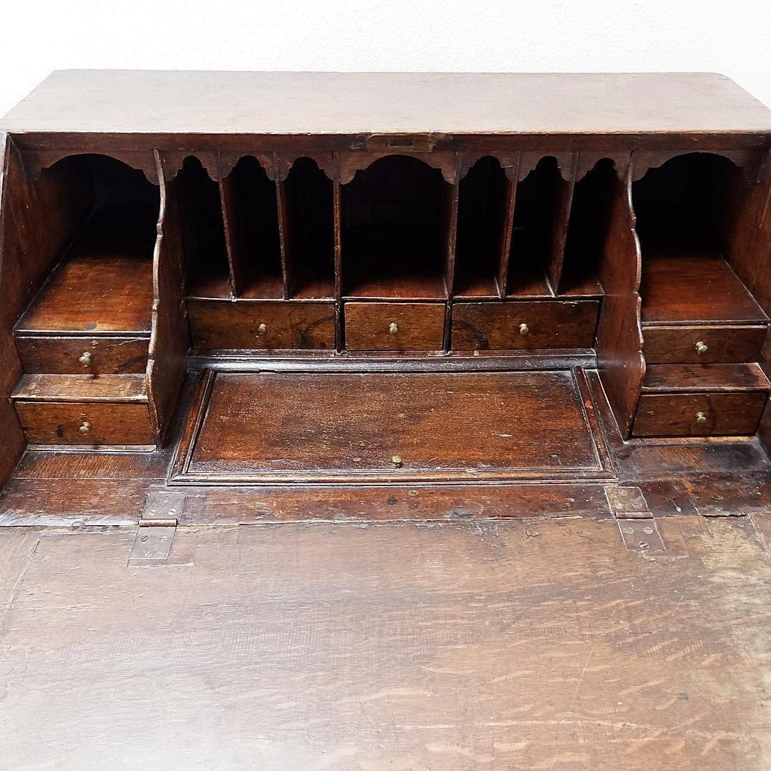 Furniture 18th Century Antique English Secretary Desk With Rustic Charm photo