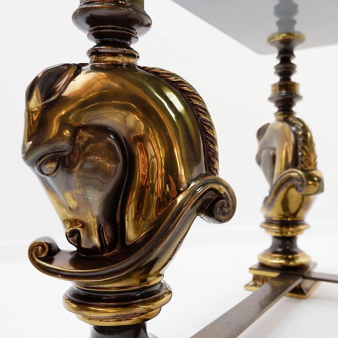 977.0 Horse Coffee Table In The Style Of Maison Charles   1970s photo