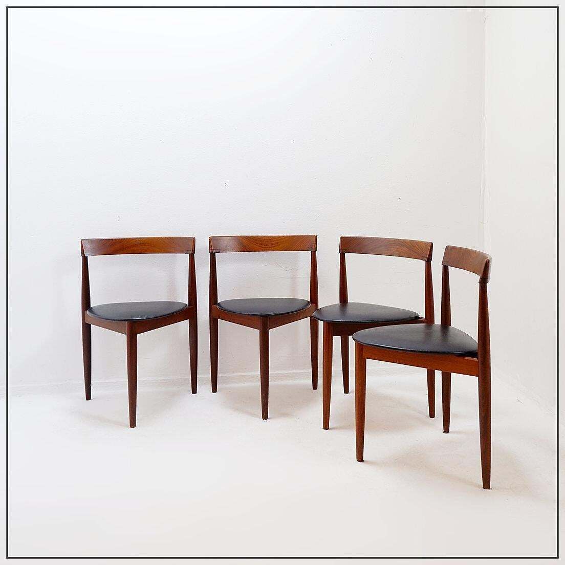Set Of 4 Teak “Roundette” Chairs By Hans Olsen For Frem Røjle, 1950s photo vinterior