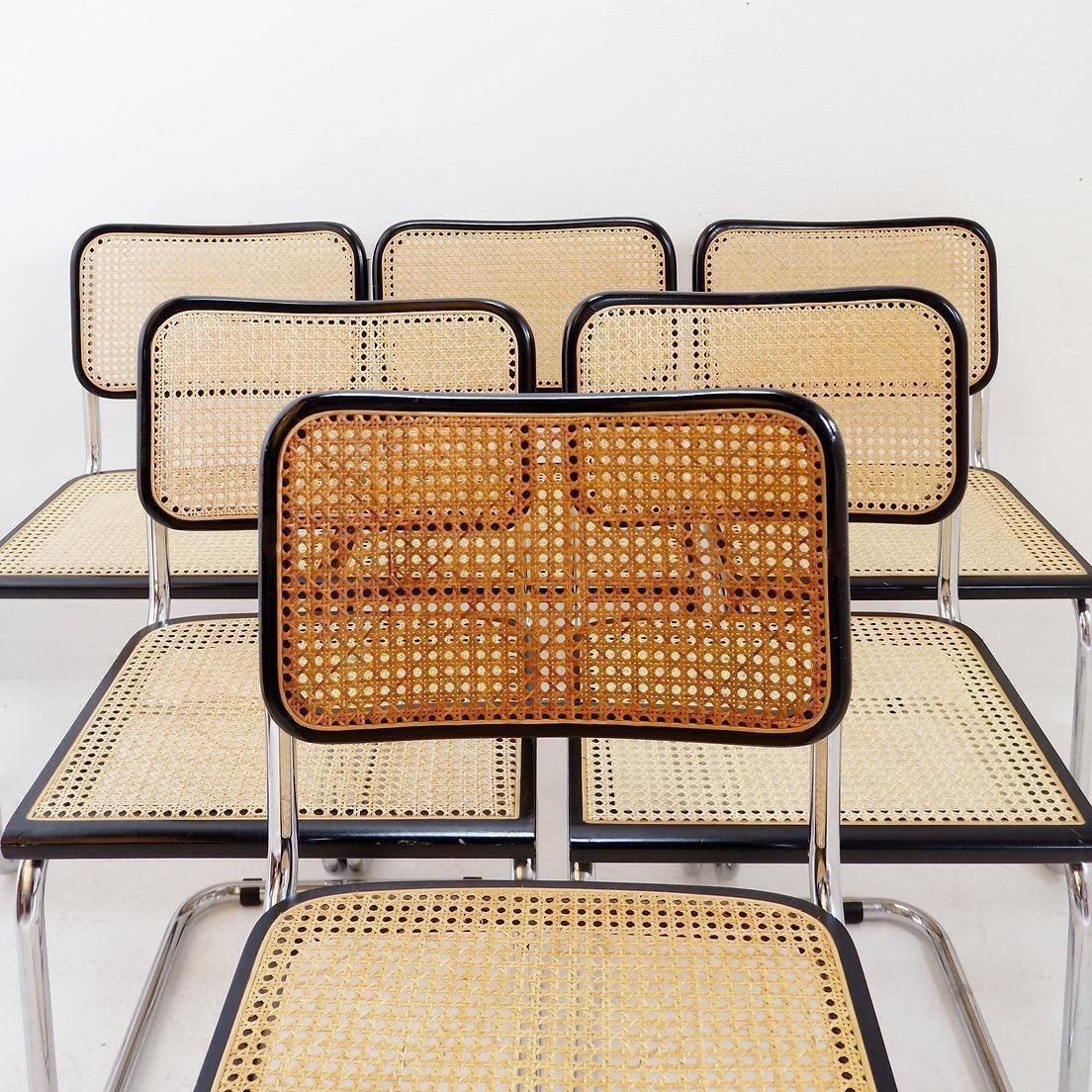 2444.0 Dining Chairs Style B32 By Marcel Breuer, Set Of 5+1   Italy photo