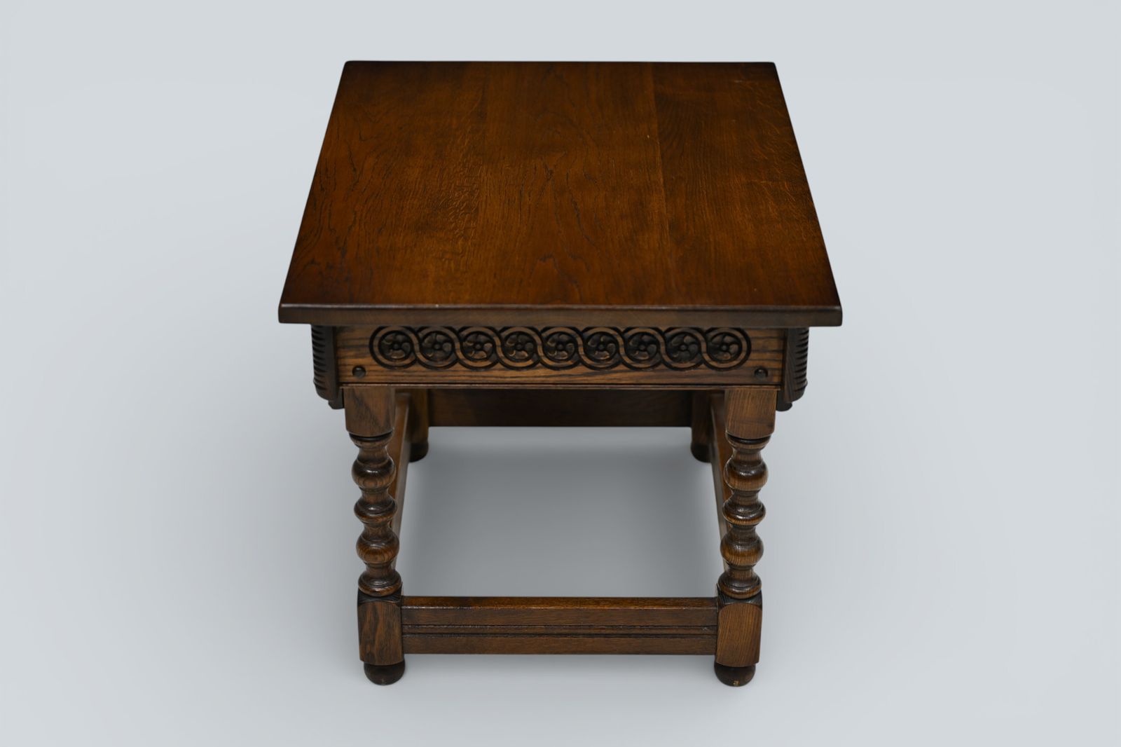 Old Charm Side Table Light Oak Bobbin Turned Legs Free Uk Delivery photo Furniture