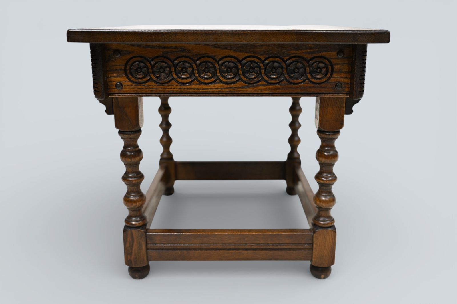 Furniture Old Charm Side Table Light Oak Bobbin Turned Legs Free Uk Delivery photo