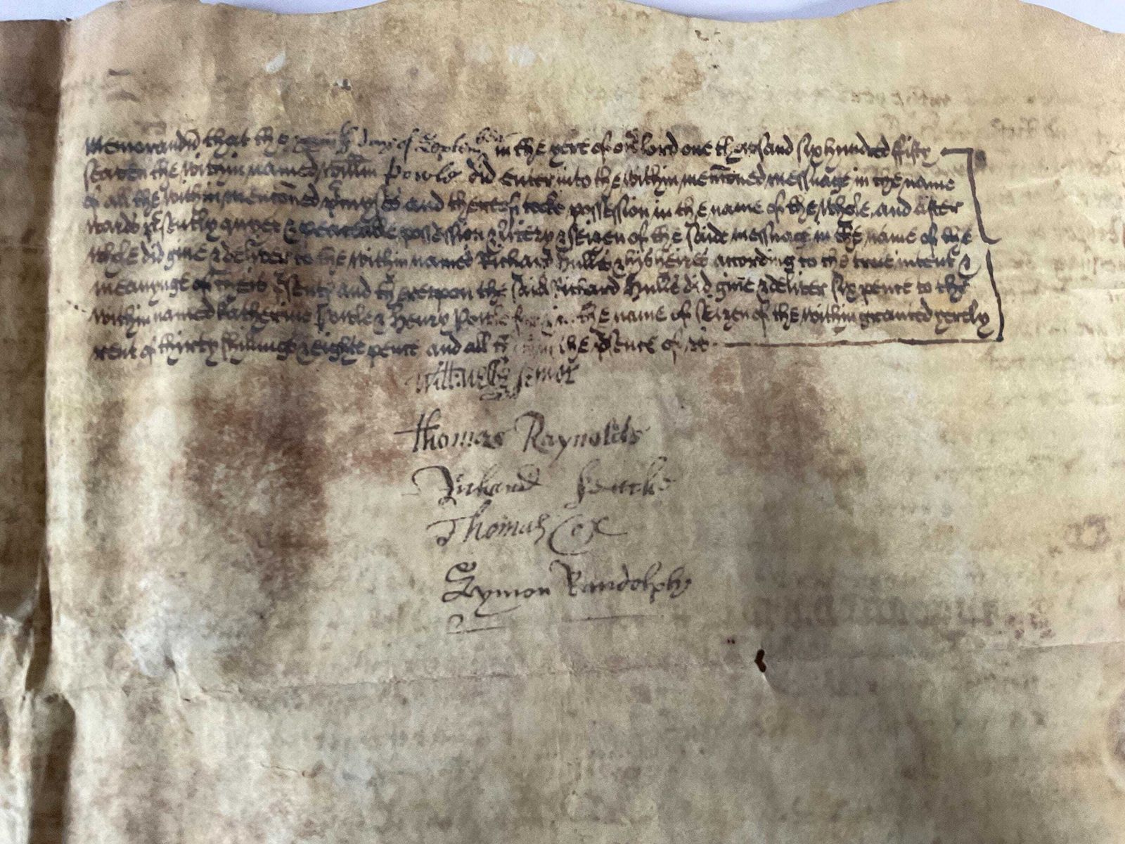 Rare Vellum Manuscript   1657 Cromwellian Indenture – Hand Inscribed Vellum photo Art
