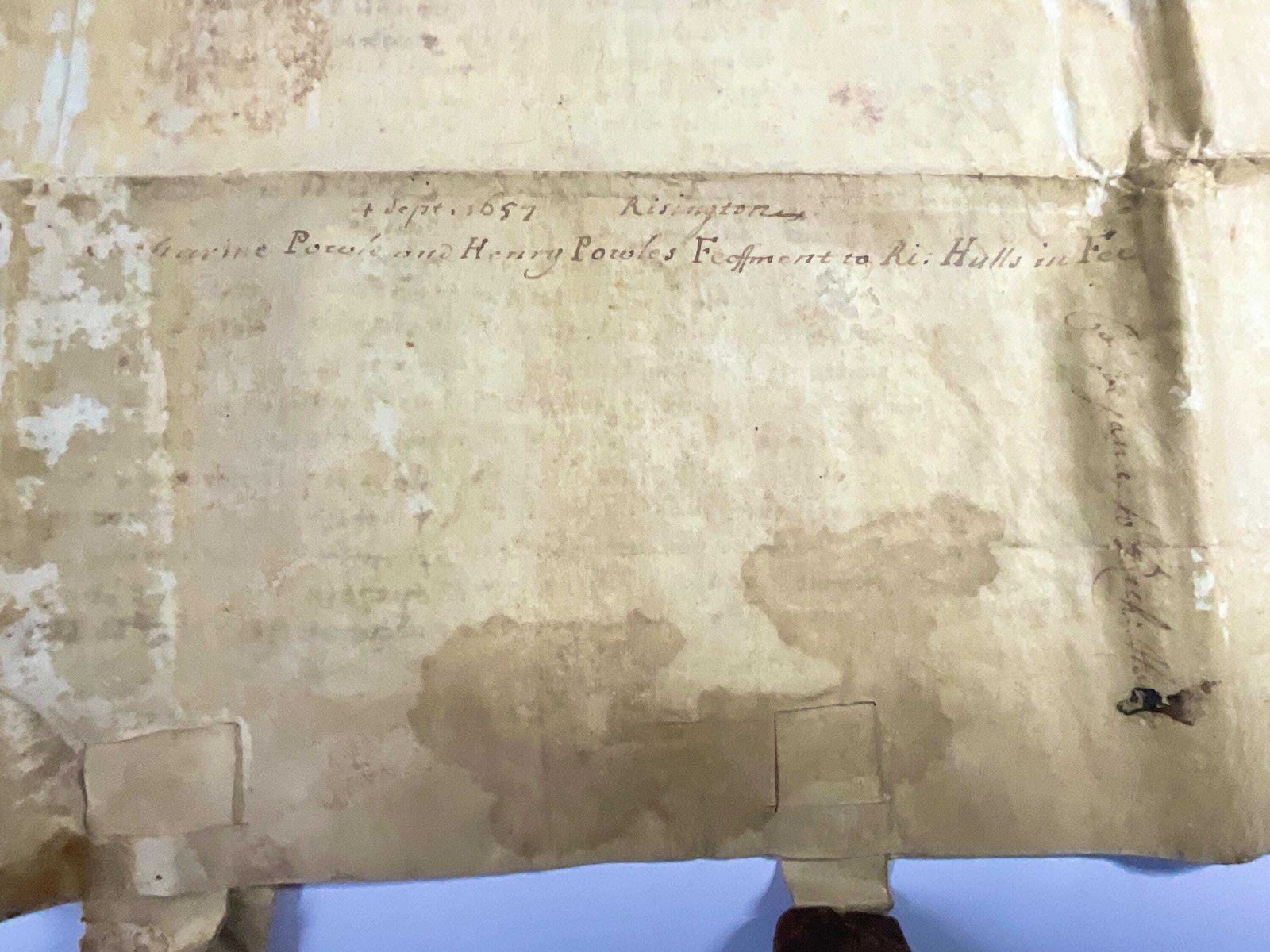 Rare Vellum Manuscript   1657 Cromwellian Indenture – Hand Inscribed Vellum photo vinterior