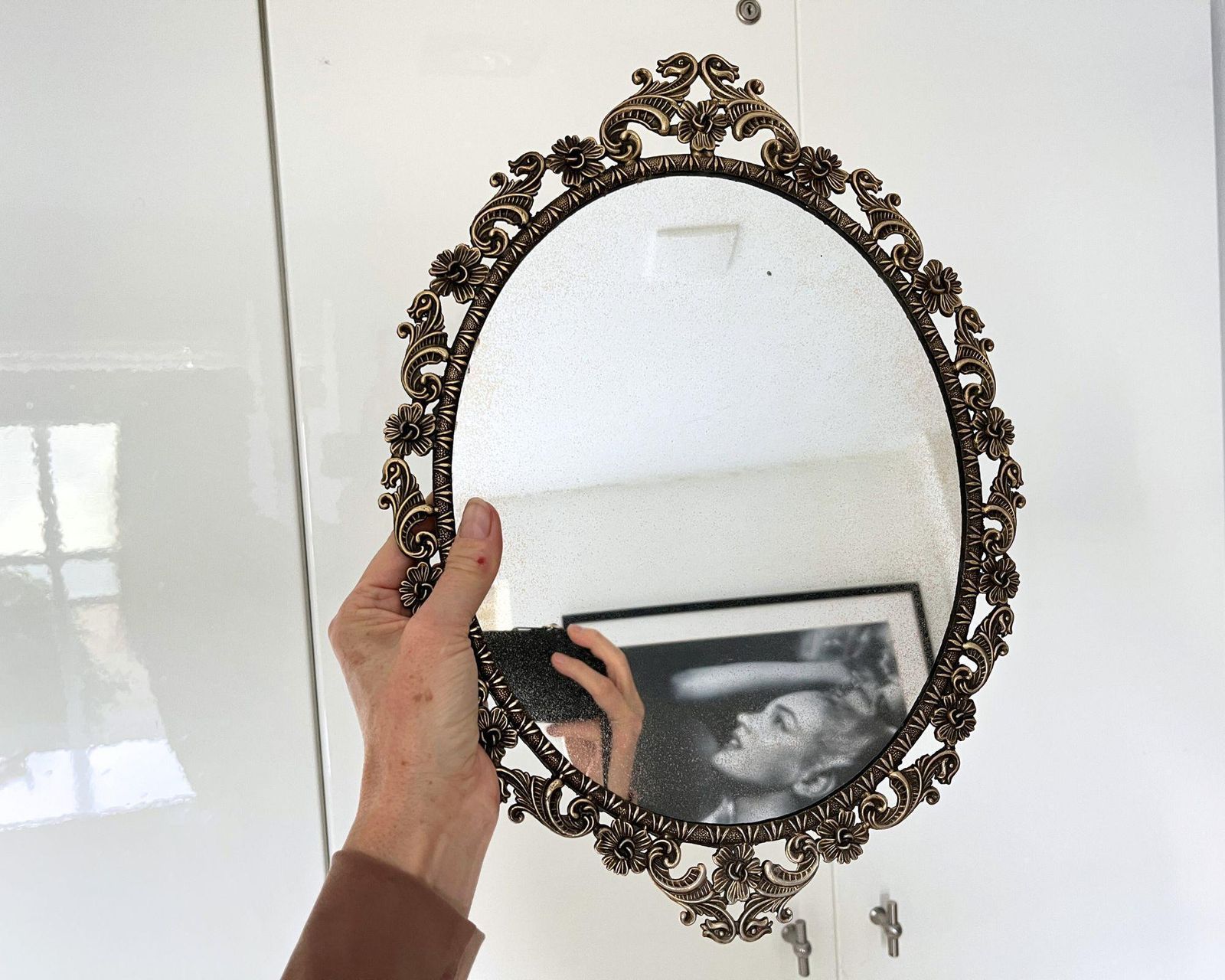 Messing Wandspiegel | Italiaanse Barokstijl | 1 Stuk photo furniture