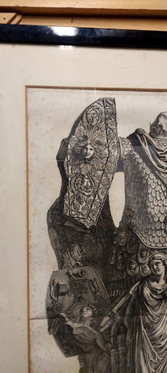 photo furniture Large Engraving Giovanni Battista Piranesi. Octave Auguste Trophies. 1753