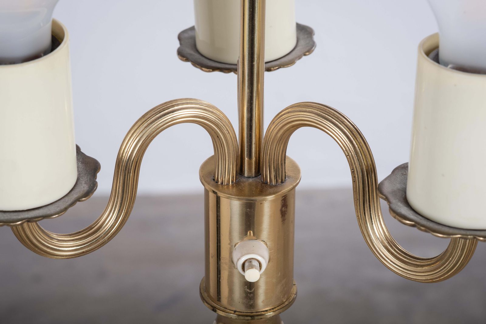 Danish 1960s Three Arm Floor Lamp In Brass photo buy