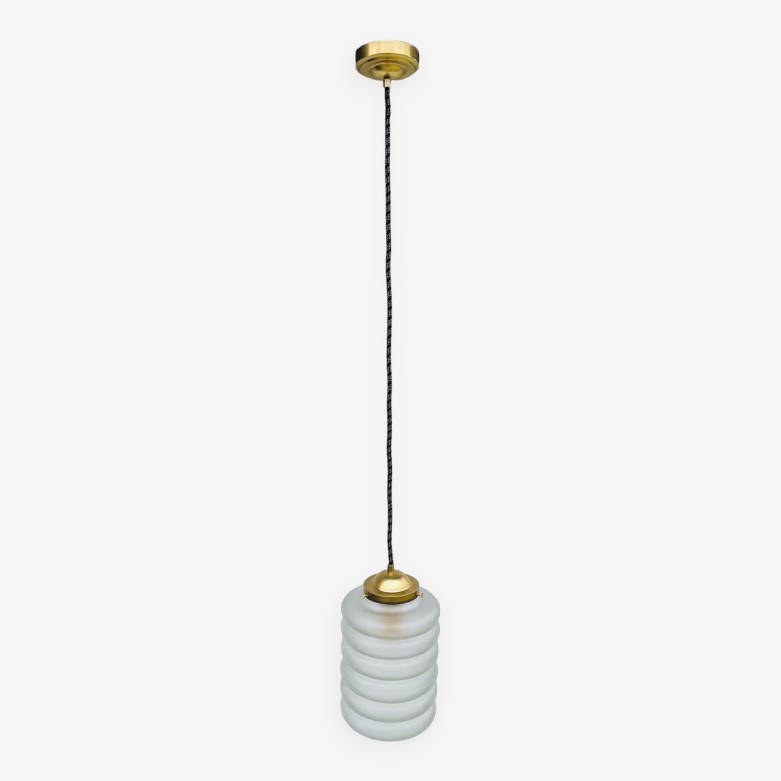 Art Deco Hanglamp In Matglas
