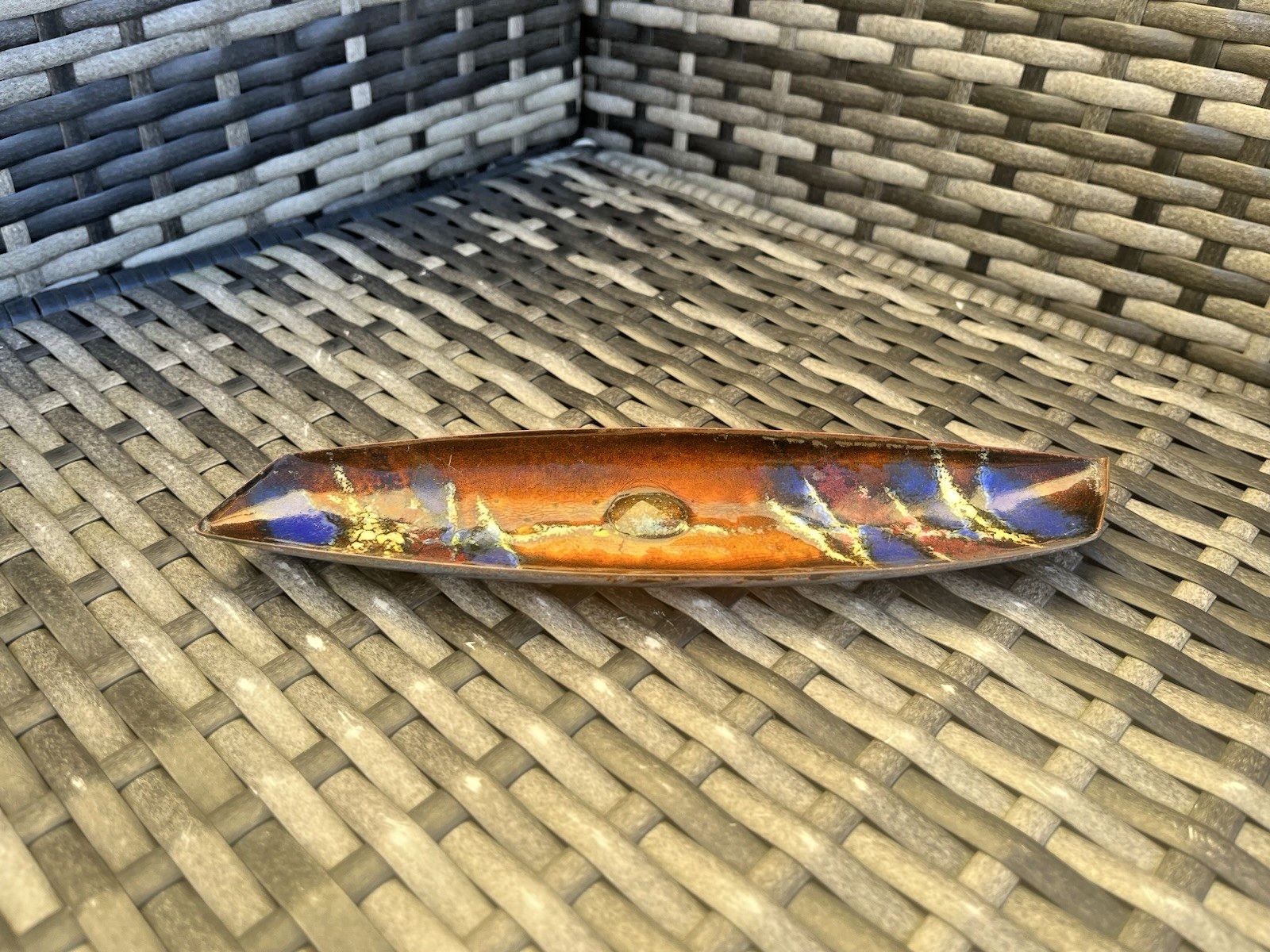 60's Modernist Laurana Italy Franco Bastianelli Enamel 70's Pin Dish Pen Tray photo 70.0