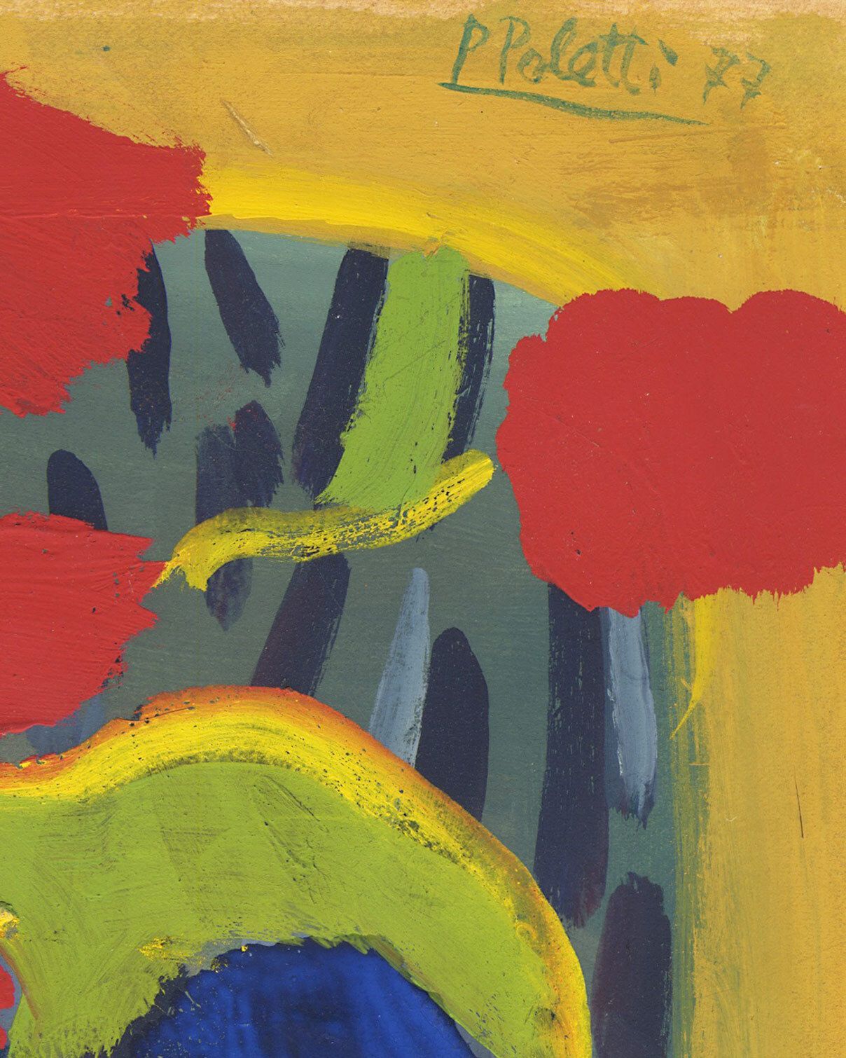Colourful Italian Abstract, Signed, Pietro Poletti, 1977 photo for sale