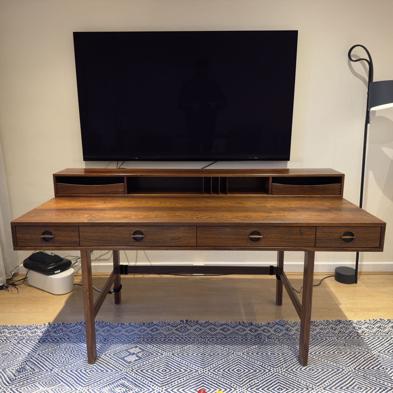 Flip Top Partners Desk In Rosewood By Peter Løvig Nielsen For Løvig, Denmark, 1960s photo for sale