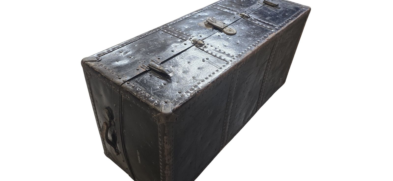 photo vinterior Raro Baule Armadio "Steamer Trunk" D'epoca