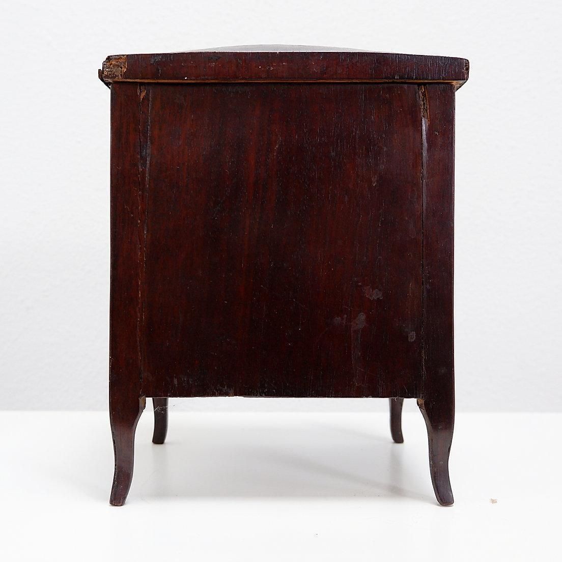 photo furniture Mahogany Marquetry 'Meuble De Maitrise' With Floral Decoration   20th