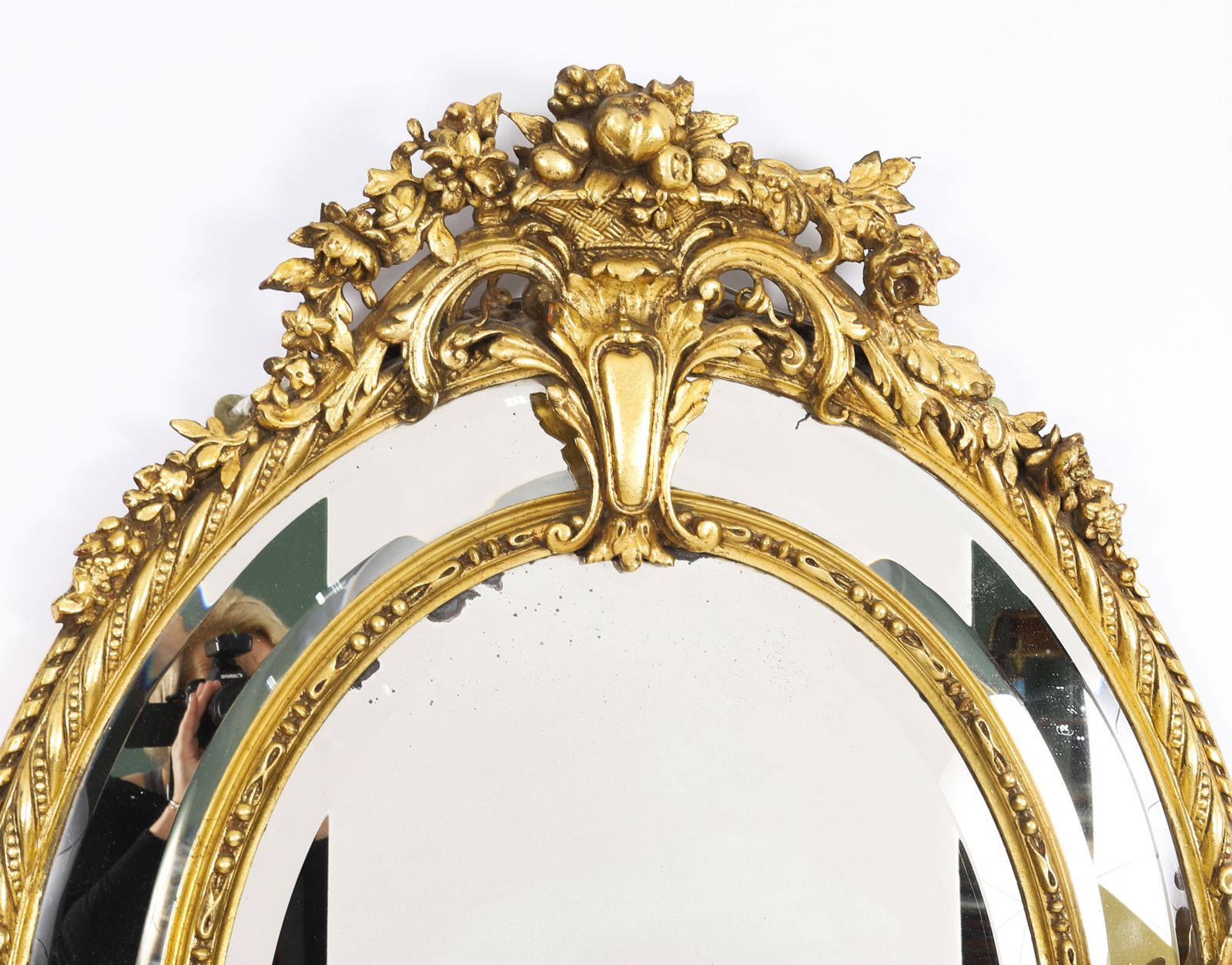 Victorian Giltwood Oval Mirror 19th C 123x96cm photo furniture